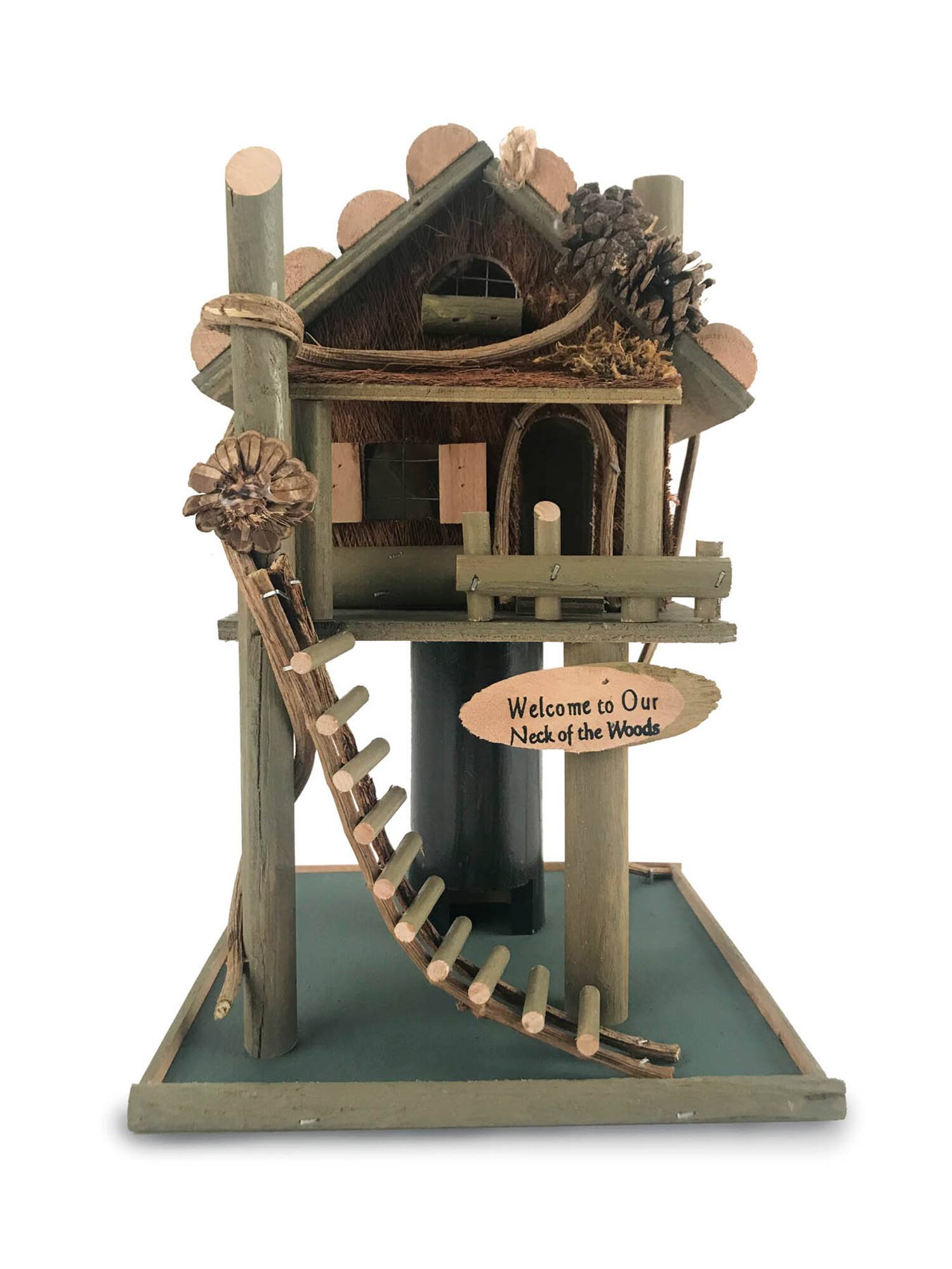 12" Tree House Bird Feeder